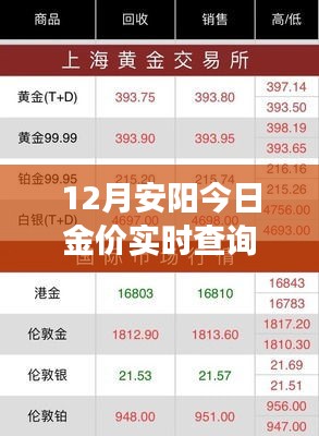 12月安陽金價(jià)實(shí)時(shí)查詢，黃金投資的當(dāng)下價(jià)值與爭(zhēng)議