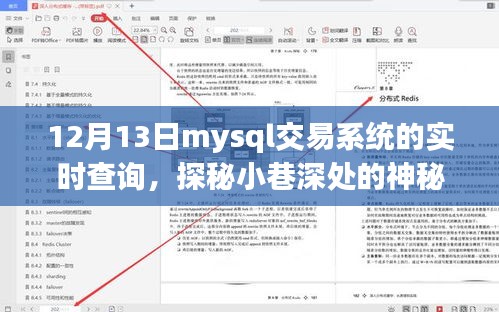 探秘小巷深處的神秘小店，揭秘MySQL交易系統(tǒng)實時查詢的魅力（12月13日）