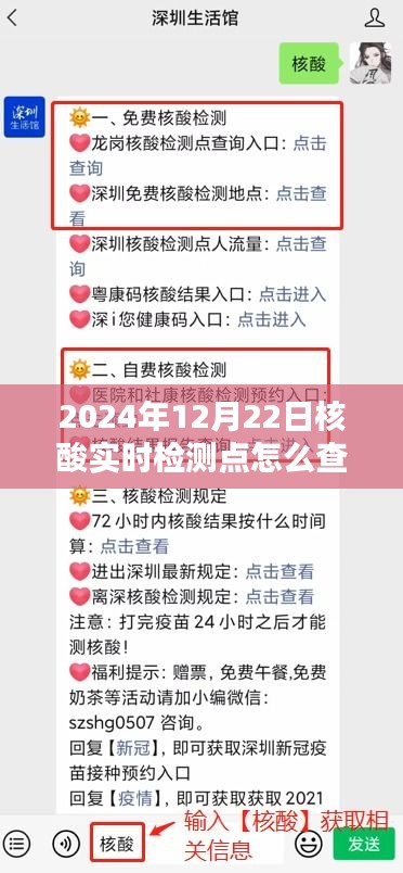 輕松科普，如何查詢2024年12月22日核酸實時檢測點位置