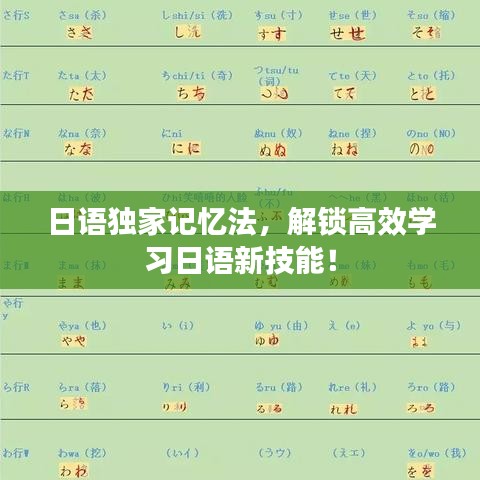 日語獨(dú)家記憶法，解鎖高效學(xué)習(xí)日語新技能！