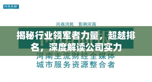 揭秘行業(yè)領(lǐng)軍者力量，超越排名，深度解讀公司實力